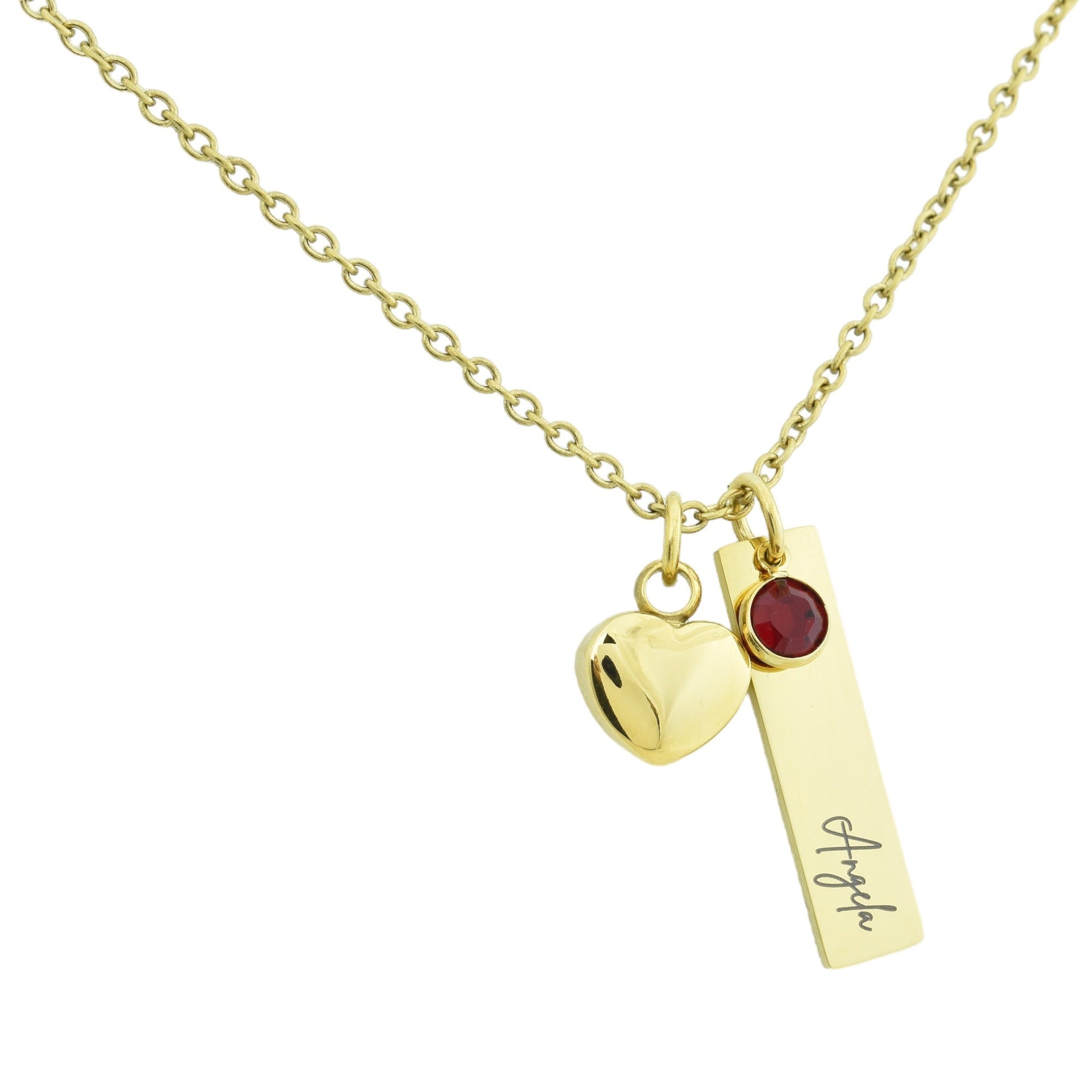 Grandma Necklace with Optional Heart Urn and Birthstone