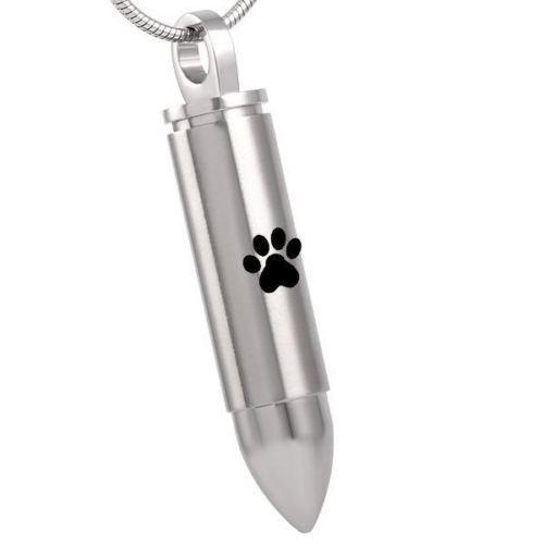 Paw Print Bullet Cremation Jewelry