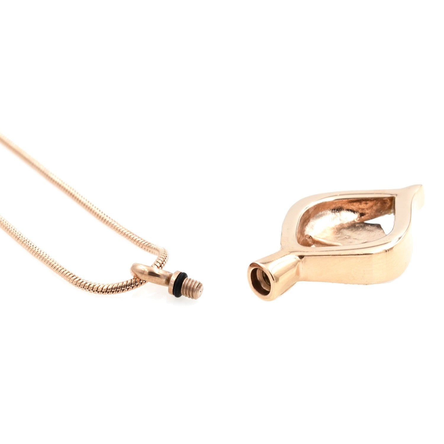 CZ Teardrop Ribbon Heart Urn Necklace Sarah & Essie 