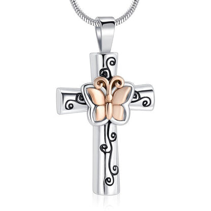 Eternal Flutter Cross & Butterfly