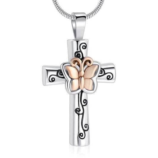 Eternal Flutter Cross & Butterfly