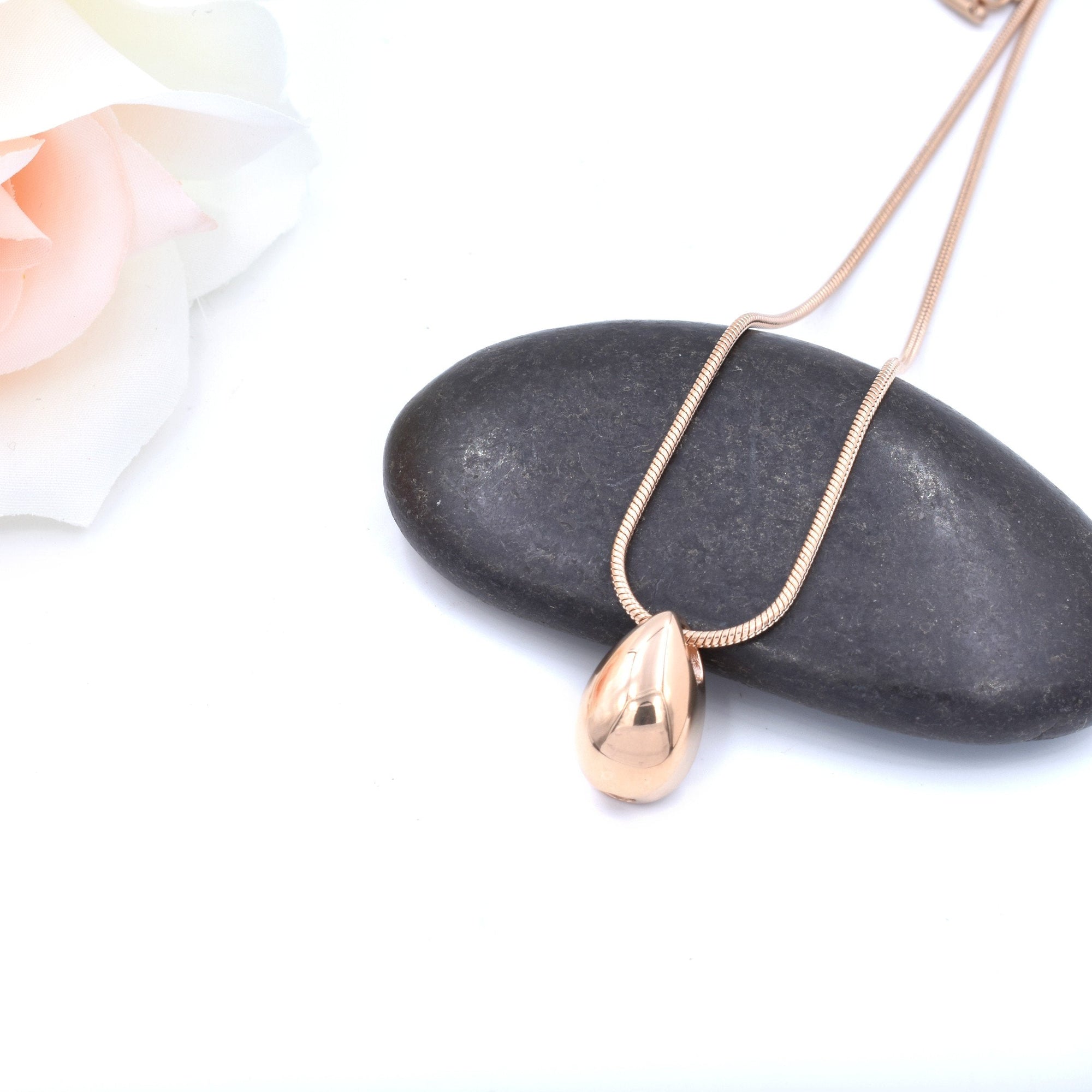 Teardrop Urn Necklace Sarah & Essie Rose Gold 