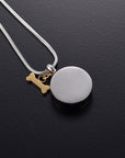Round Paw Print with Gold Bone Urn Necklace Sarah & Essie 