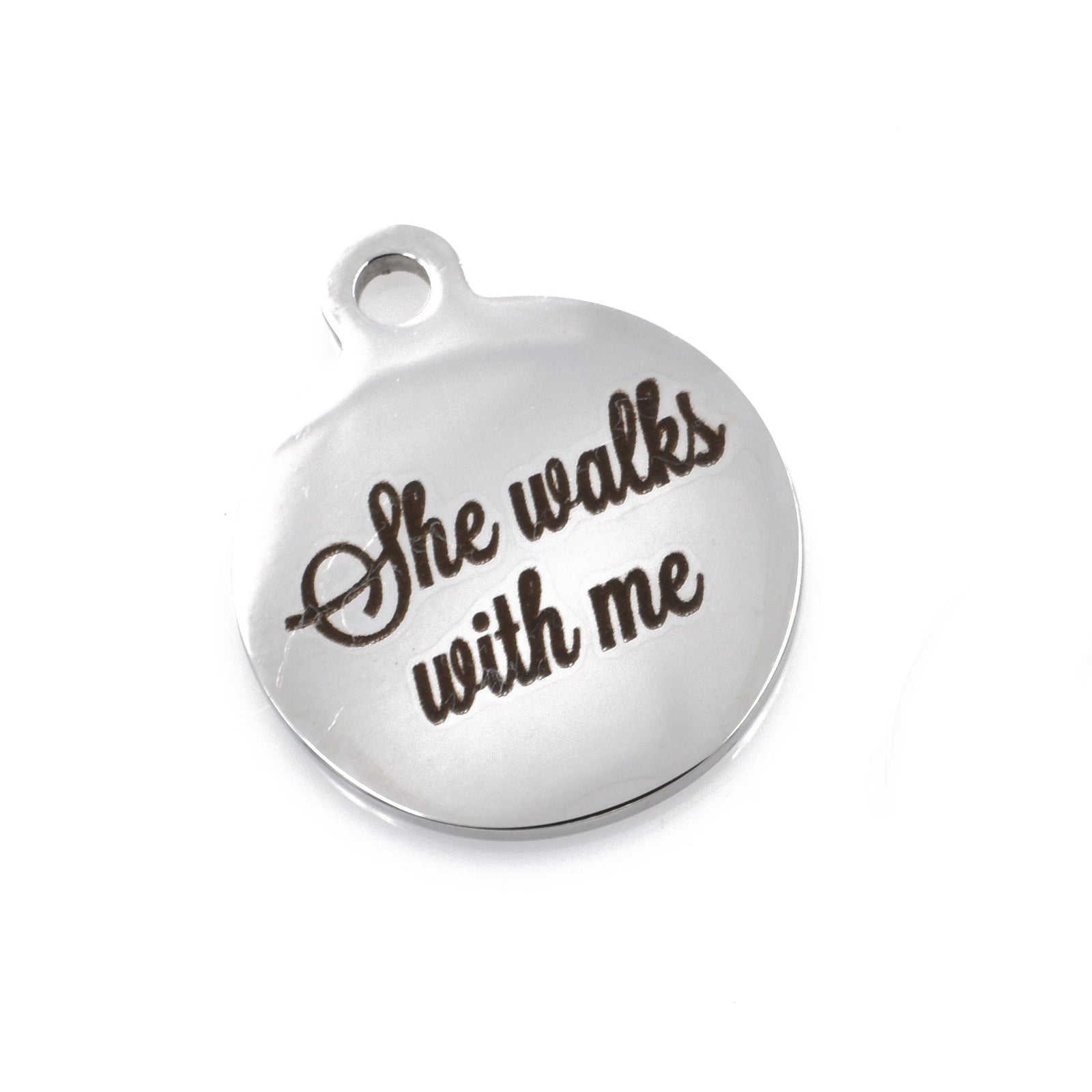 She walks with me