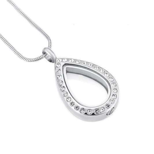 Glass Teardrop Urn Necklace Sarah & Essie 