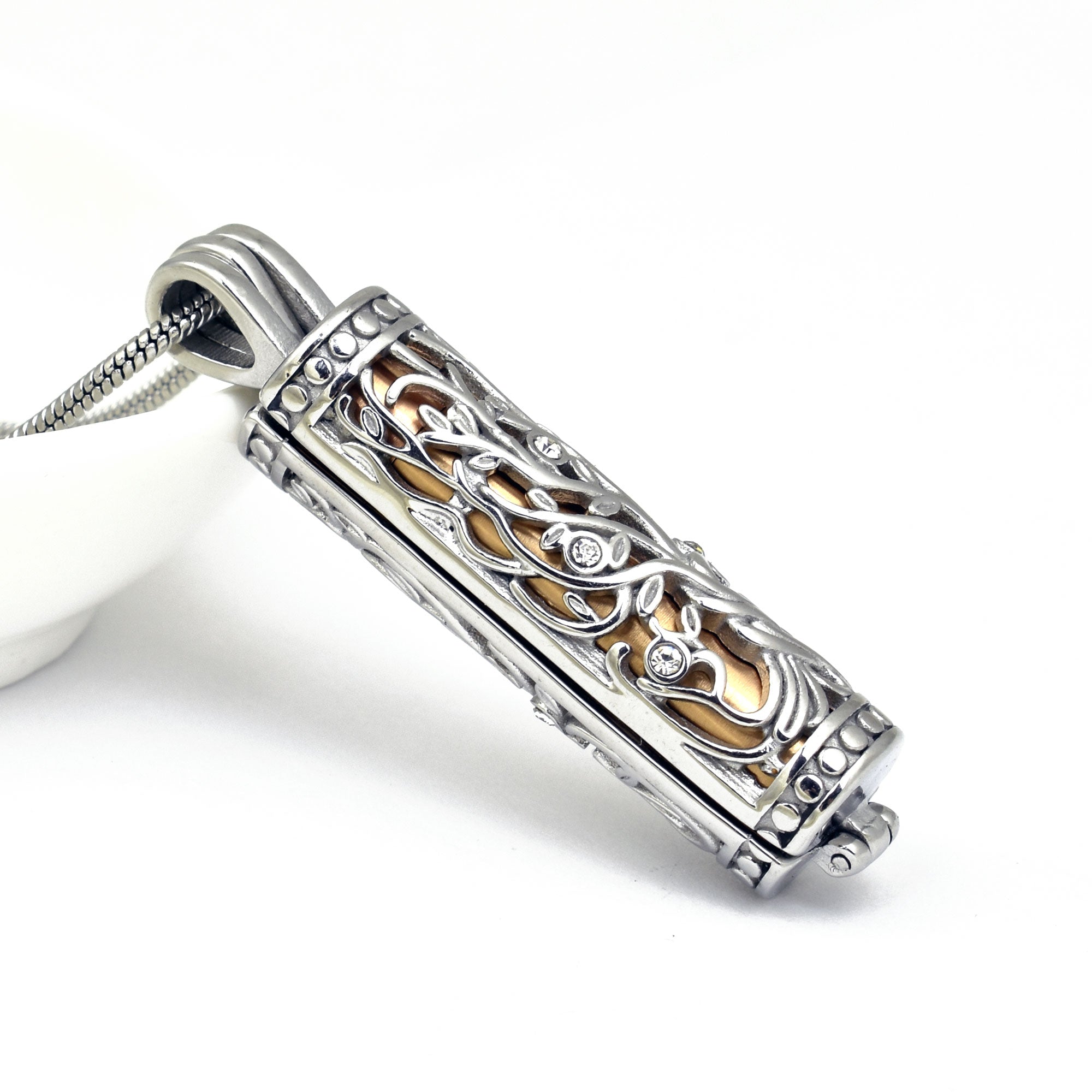 Cylinder Tree of Life Urn Necklace