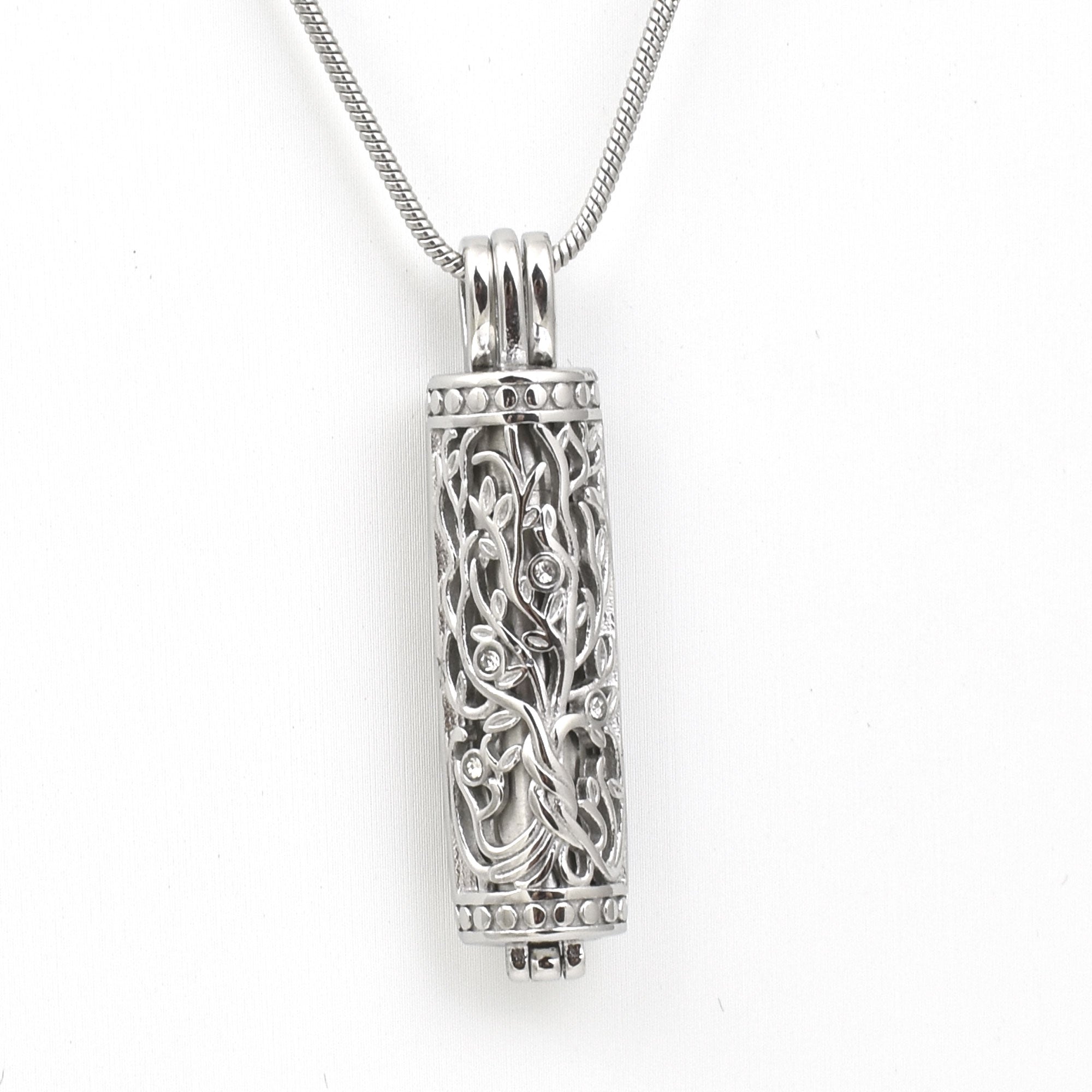 Cylinder Tree of Life Urn Necklace